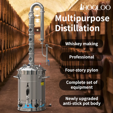 65L Stainless Steel Column Stainless Steel Lid Electric Heating Distiller