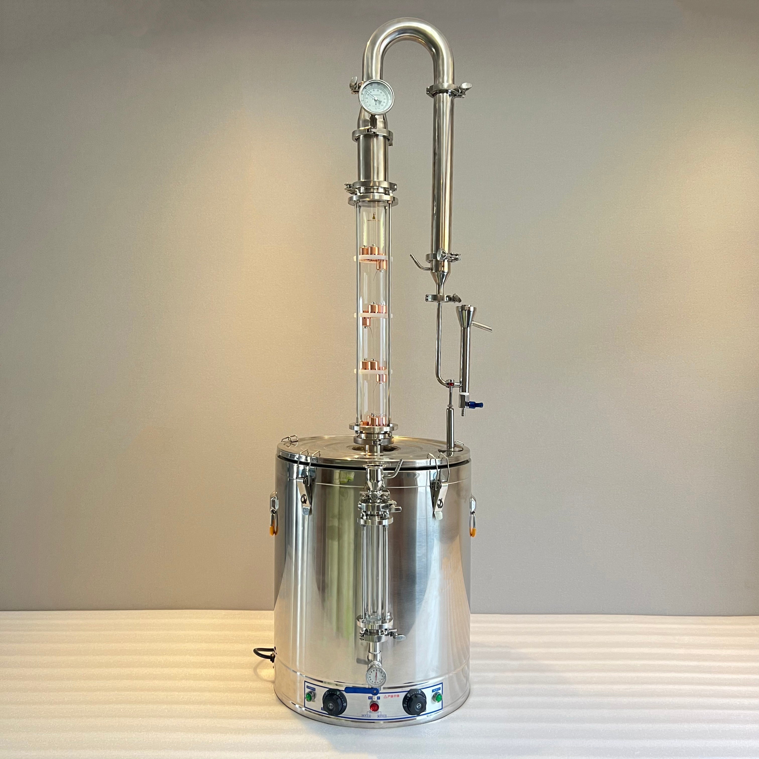 80L Glass Column Stainless Steel Distiller(DW80) - Hooloo Distilling Equipment Supply