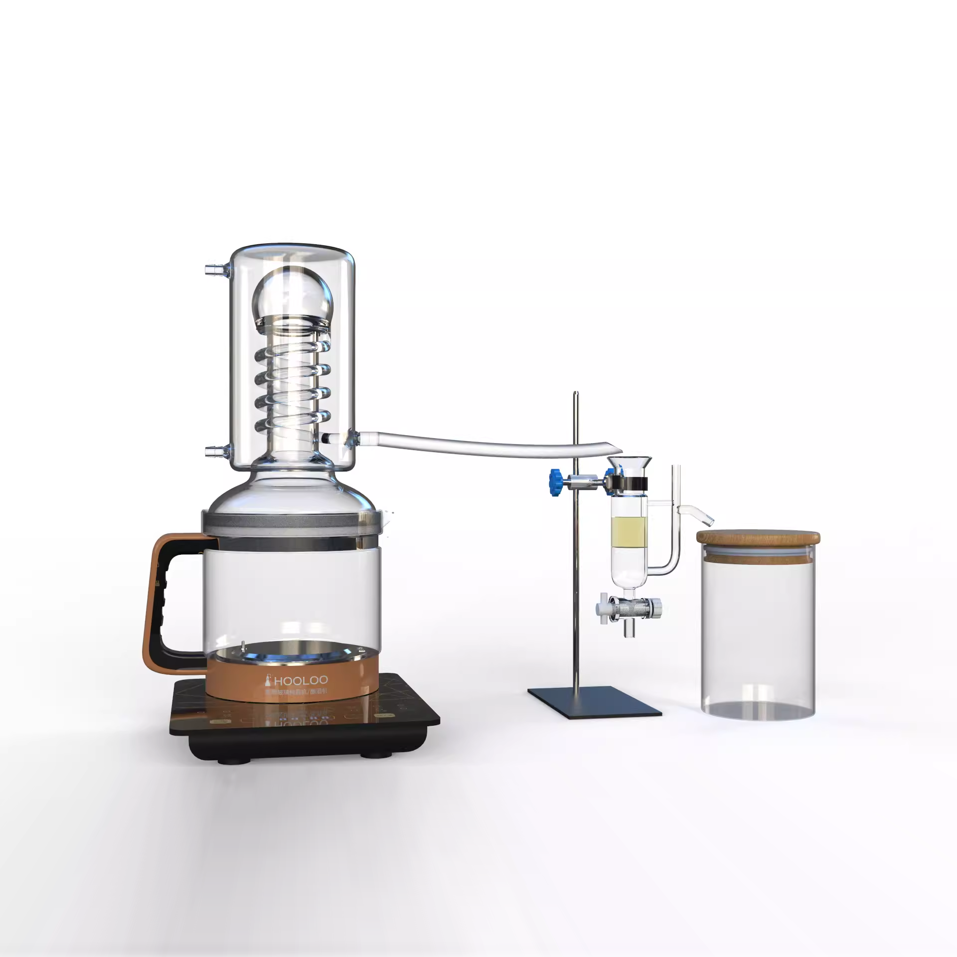 2.4L Glass Hydrosol Distiller(Big Little Joe) - Hooloo Distilling Equipment Supply