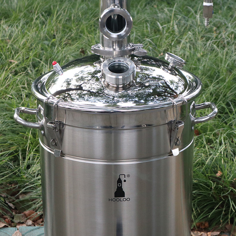 Hooloo 65L Stainless Steel Column Stainless Steel Lid Electric Heating Distiller