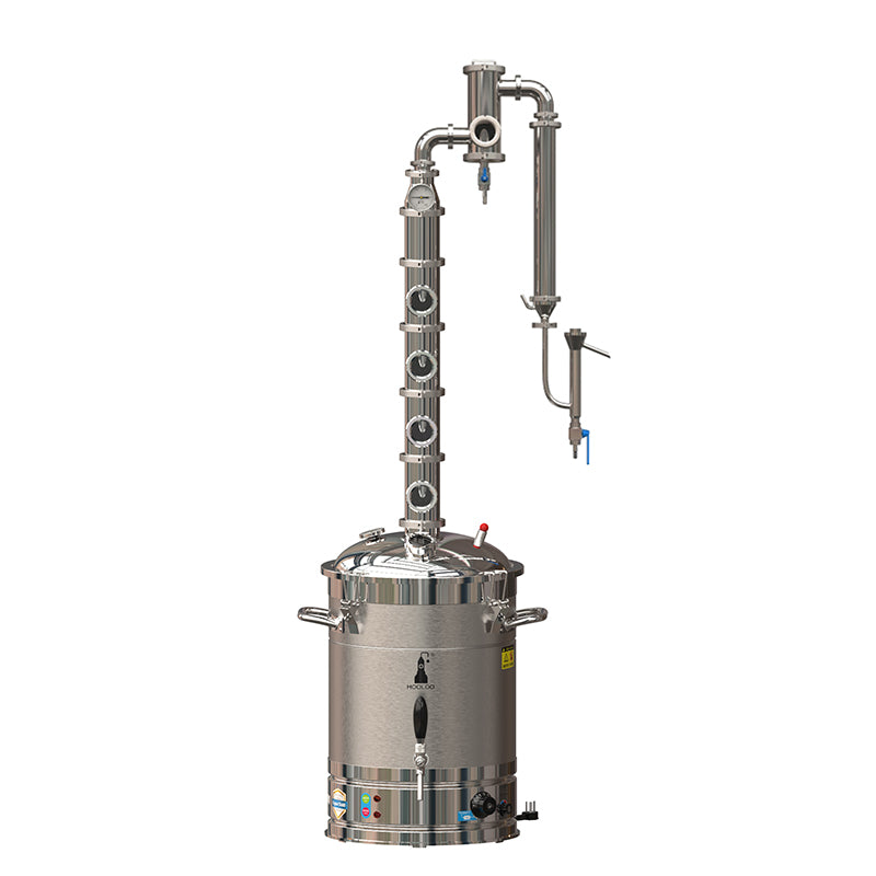 Hooloo 65L Stainless Steel Column Stainless Steel Lid Electric Heating Distiller